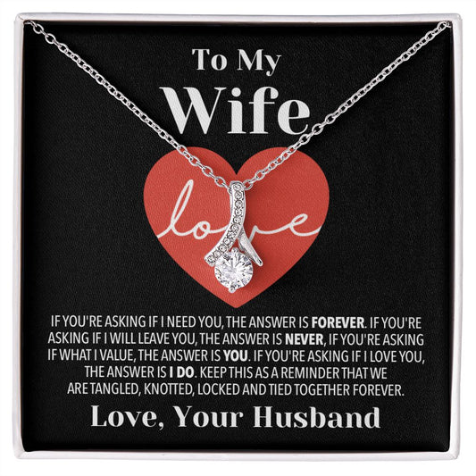 To My Wife Love Your Husband I Need You Alluring Beauty Necklace