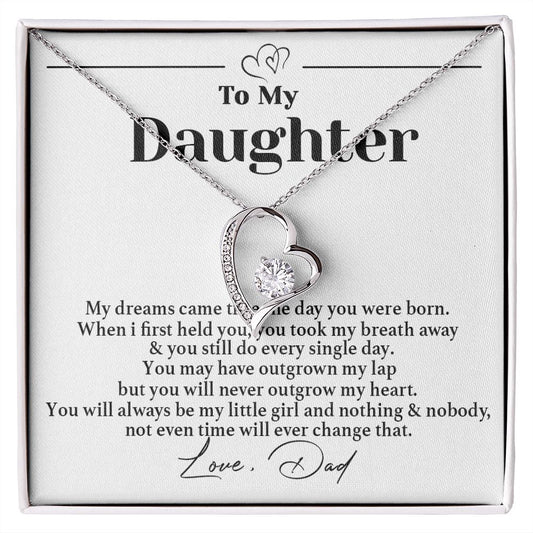 To My Daughter My Dreams Came True Forever Love Necklace